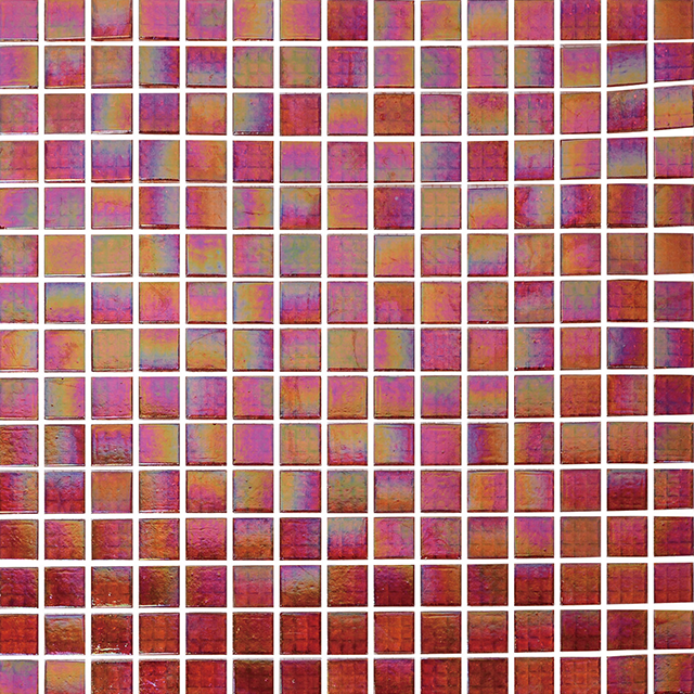 Mosaico de vidro quadrado vermelho fornecedor da China